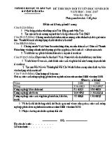 Đề thi chọn học sinh giỏi Địa lí lớp 9 (Có đáp án) - Năm học 2016-2017 - Phòng GD & ĐT Thiệu Hóa